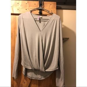 Grey long sleeve Francesca’s blouse